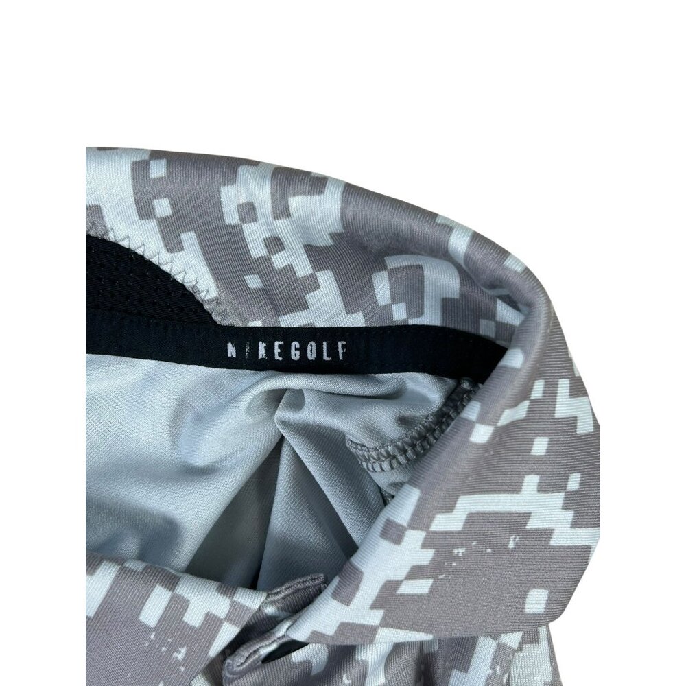 Marquette University Nike Golf Dri-Fit Polo Gray Digital Camo Design Men's Sz L - Picture 4 of 8